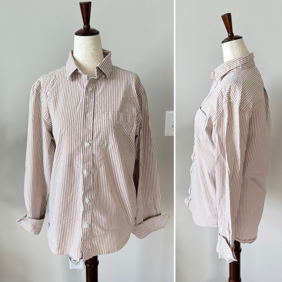 Old Navy Everyday Shirt Slim Fit Classic Striped Shirt - Picture 1 of 8